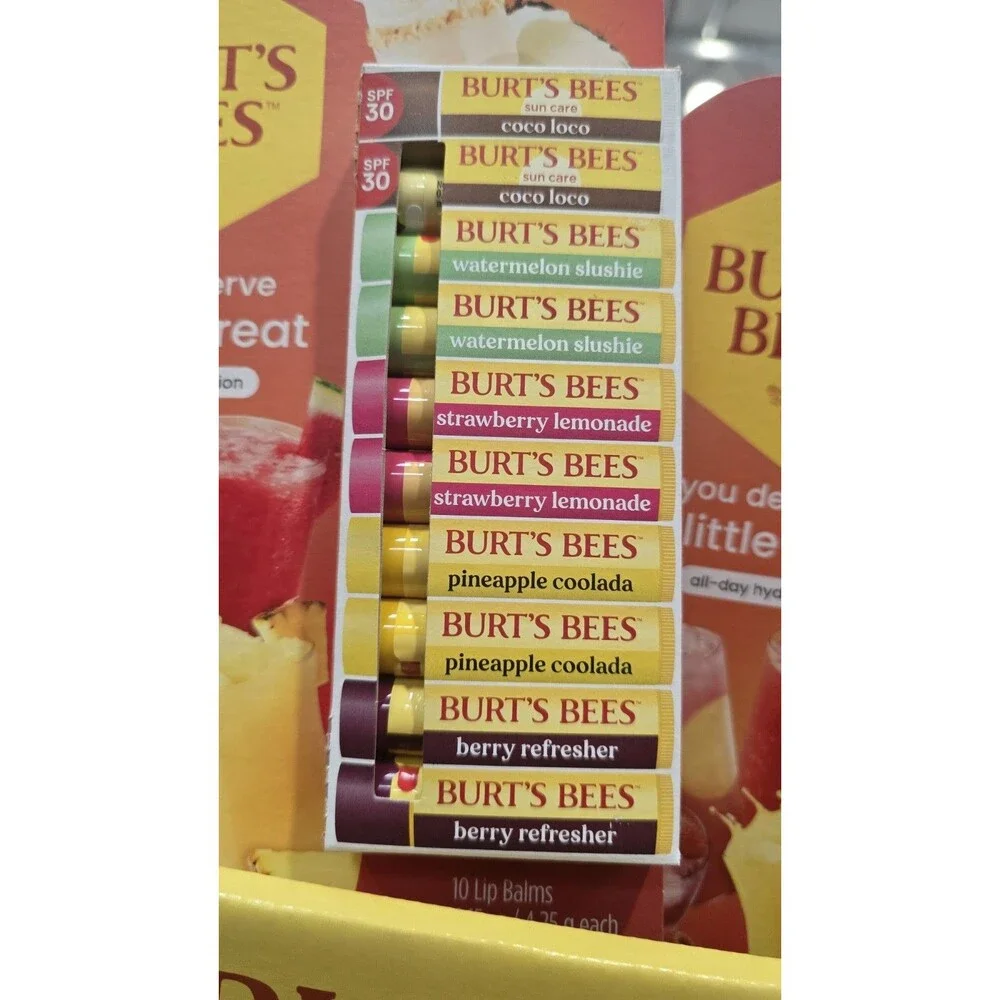 Burt’s Bees Drink Inspired Lip Balm Limited Edition 10 Pack EXP 12/2027